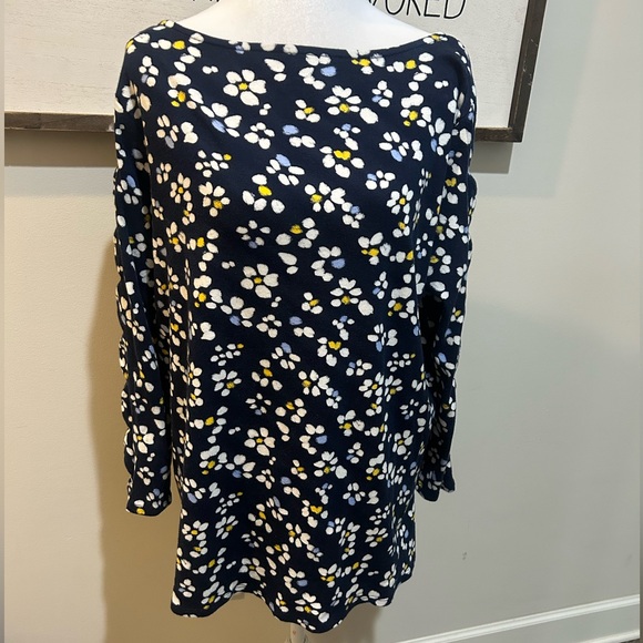 Kim Rogers Tops - Floral Navy Shirt